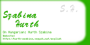 szabina hurth business card